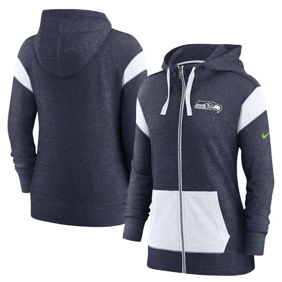 Women's Seattle Seahawks Nike Lightweight Full-Zip Hoodie - Picture 1 of 6